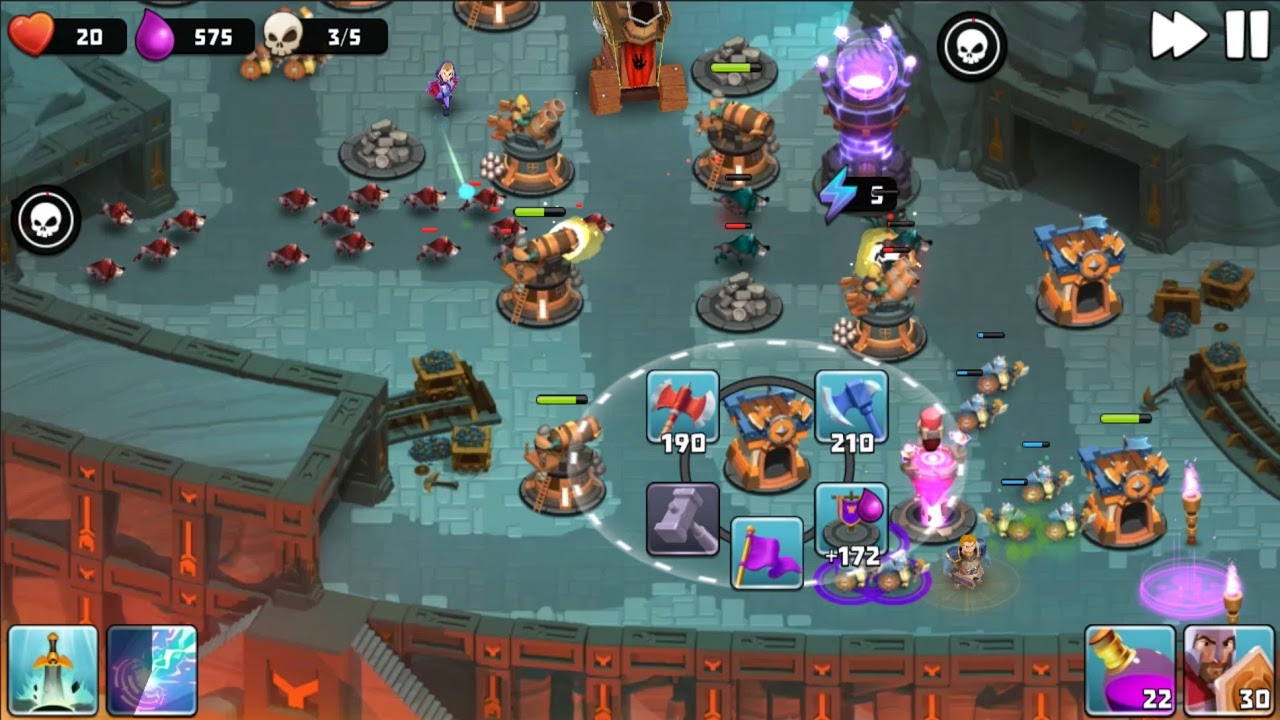 Castle Creeps TD - Chapter 7 Level 26 Market Brawl 3 Stars (Without Sentinel)