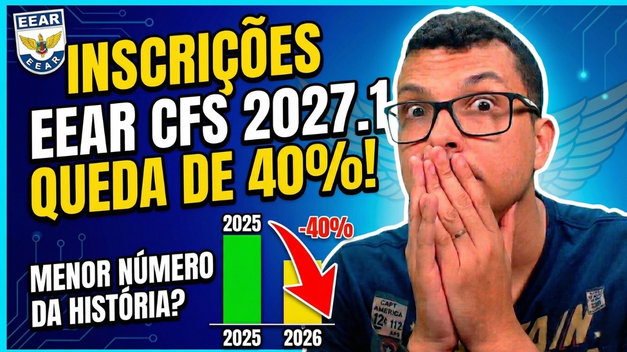 EEAR 2026: QUEDA HIST&Oacute;RICA DE INSCRITOS! ISSO MUDA TUDO?