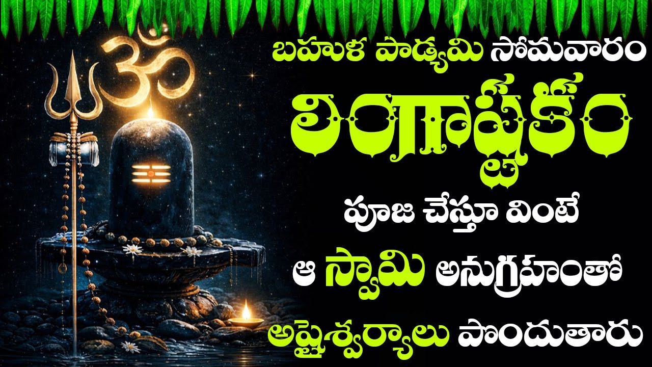 సోమవారం రోజు ఉదయాన్నే లింగాష్టకం విన్నారంటే రాత్రి లోపు శుభవార్త వింటారు   | Lordshivasongs | #shiva