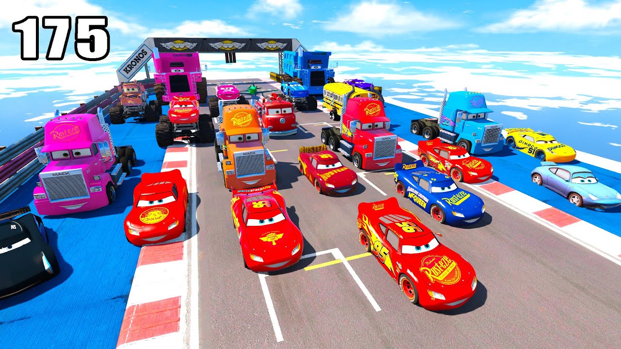 GTA V Mods New Epic Ultimate Stunt Challenge 💥SPIDER-MAN With Super Car Mcqueen disney cars ep 175