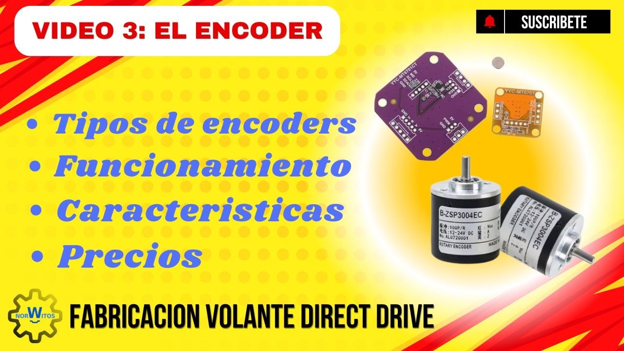 Video 3: El encoder 🔹 ¿Que ENCODER utilizar en Tu Volante direct drive? Tutorial y tipos de encoder
