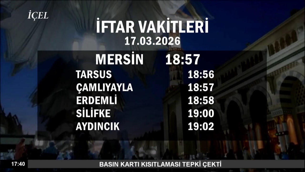 #Canlı 17.03.2026 İçel Gündemi