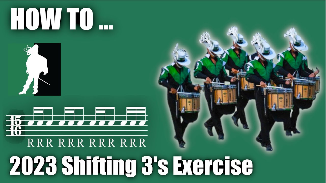 Cavaliers 2023 Snare line - Shifting 3's exercise