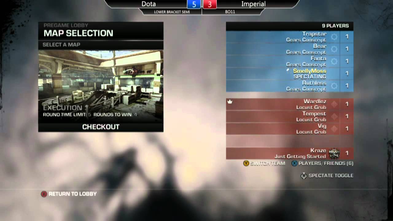 EGL5 : Gears of War 3 : Dota vs Imperial : Map 2 Part 1 - LB Semi Final