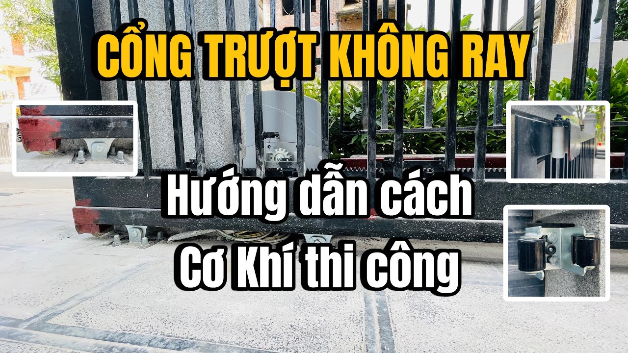 Chia sẻ cách thi công CỔNG TRƯỢT KHÔNG RAY của anh em thợ cơ khí | Cổng trượt tự động