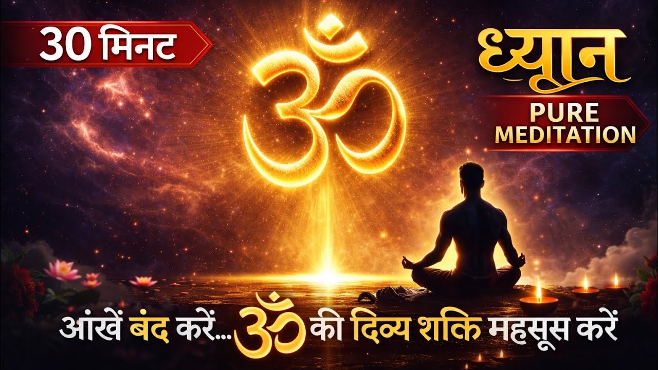 30 Minutes Only OM Meditation |30 मिनट ॐ ध्यान | Deep OM Meditation with | शांति और ऊर्जा के लिए