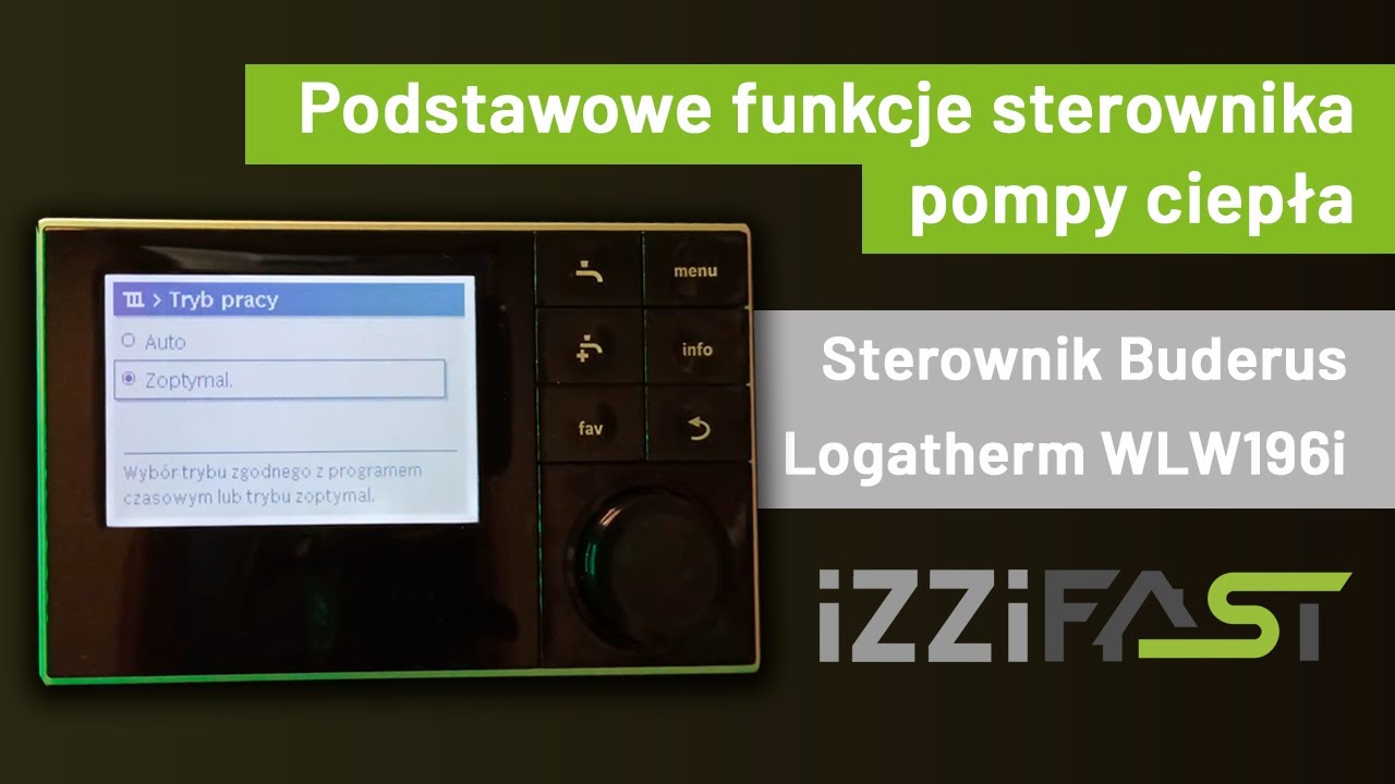 Podstawowe funkcje sterownika pompy ciepła Buderus Logatherm WLW196i.