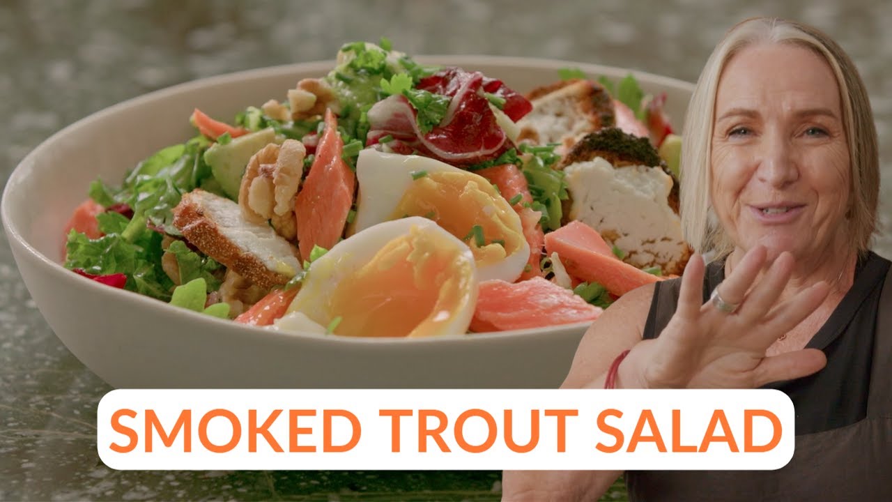 A salad you really need:  Lisa's Signature Hot-Smoked Trout Salad!