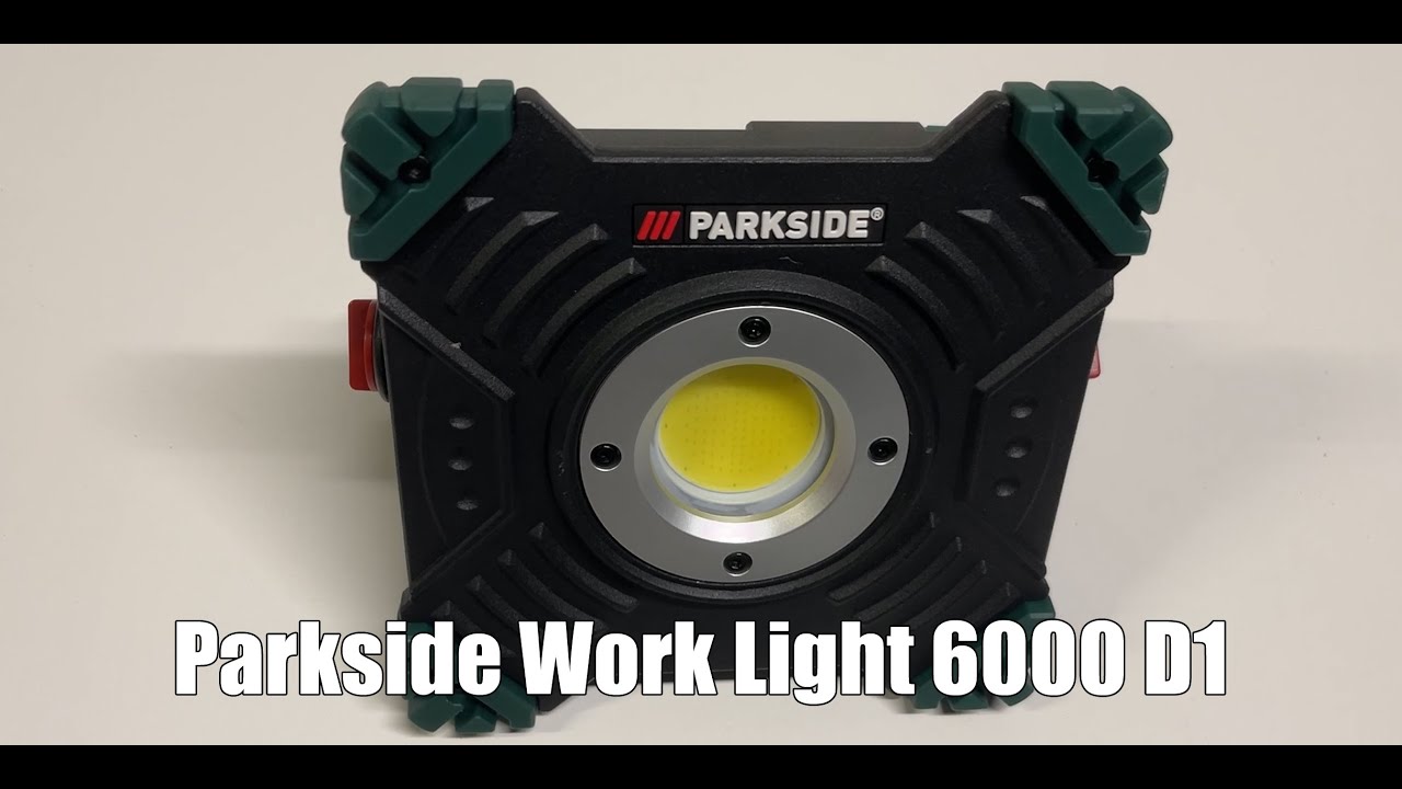 Parkside 20w Cordless Work Light 6000 D1 - New Model
