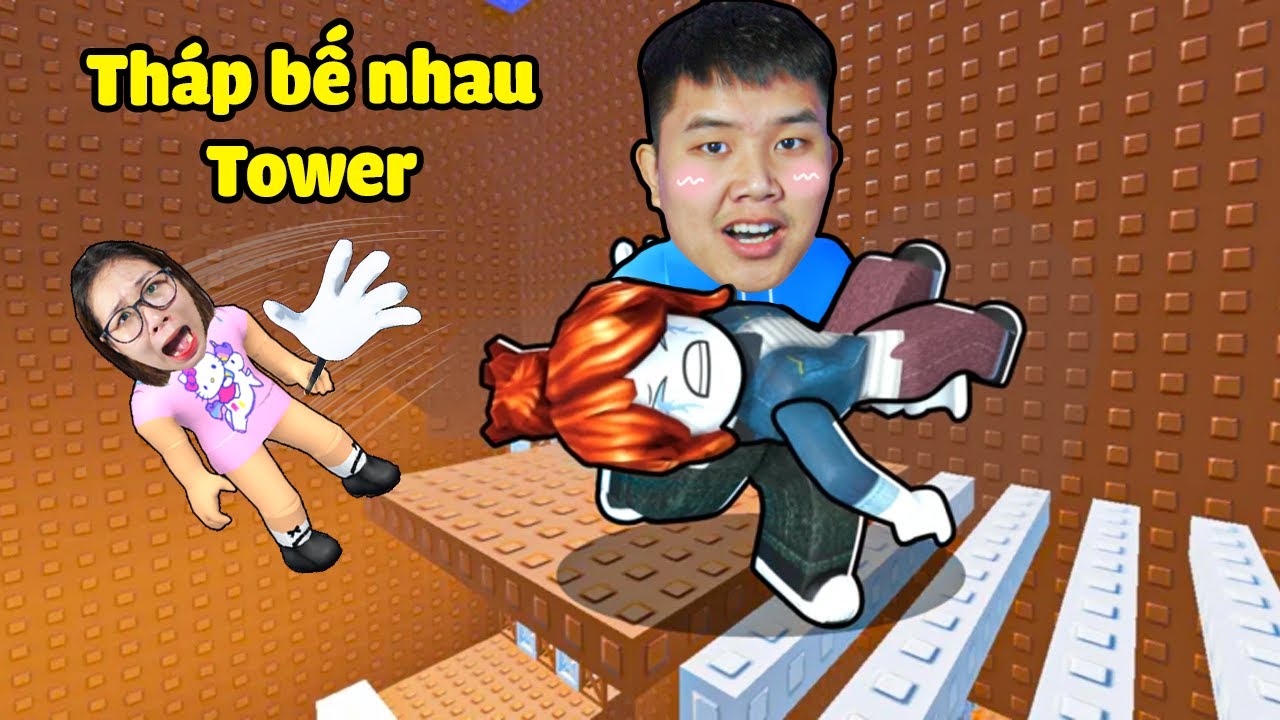 Bế nhau vượt tháp Slap Tower siêu troll phá đảo về đích !? bqThanh Dại Gái Bế Nhảy Vù Vù