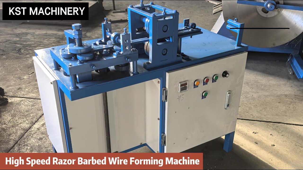 High Speed Razor Barbed Wire Wrapping Machine Razor Barbed Wire Forming Machine #razorwiremachine