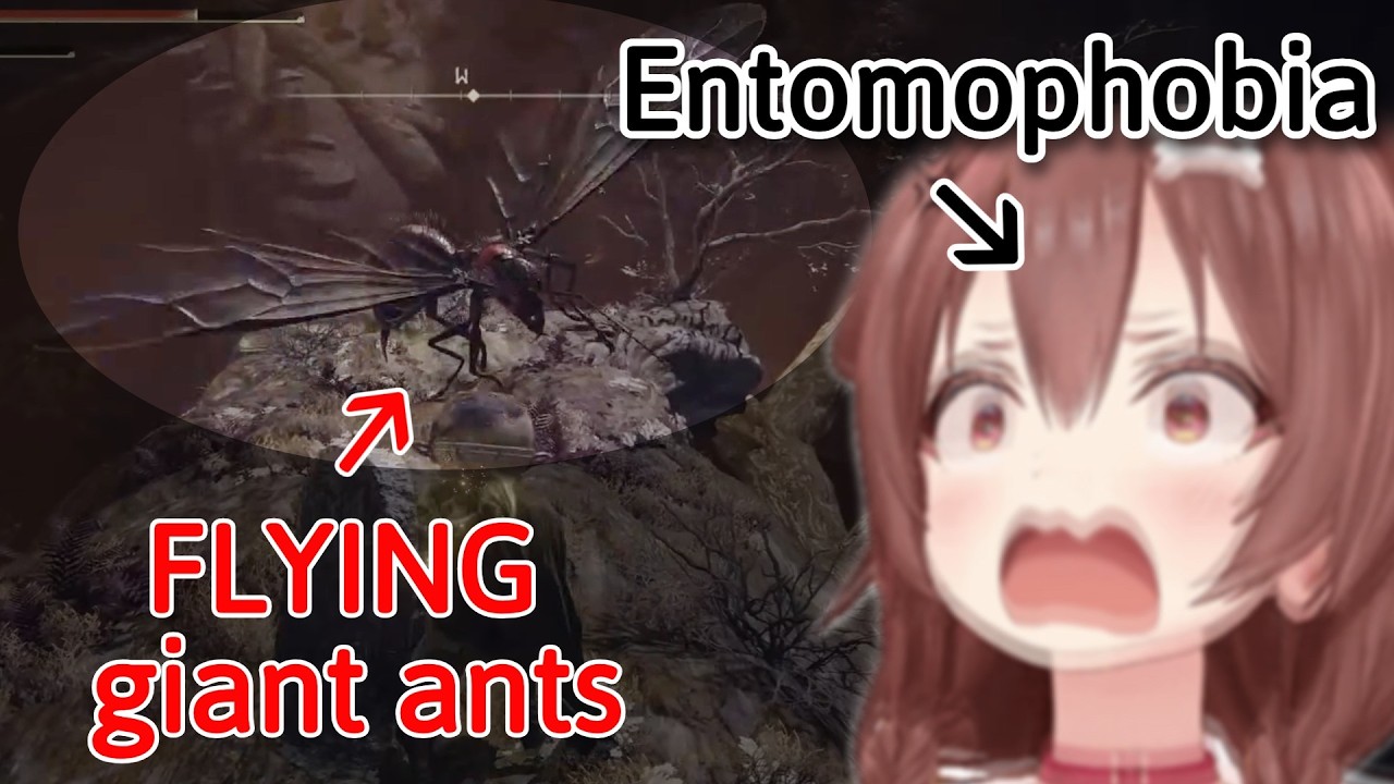 Korone's Reaction When Ambushed by the FLYING Giant Ants in Elden Ring [Hololive]