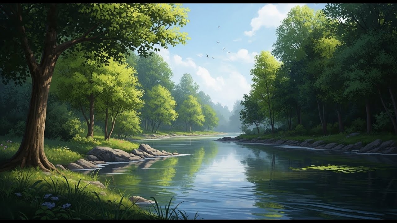 Flowing River Water 🌊 Gentle Stream Sound for Sleep, Focus, and Relaxation #808