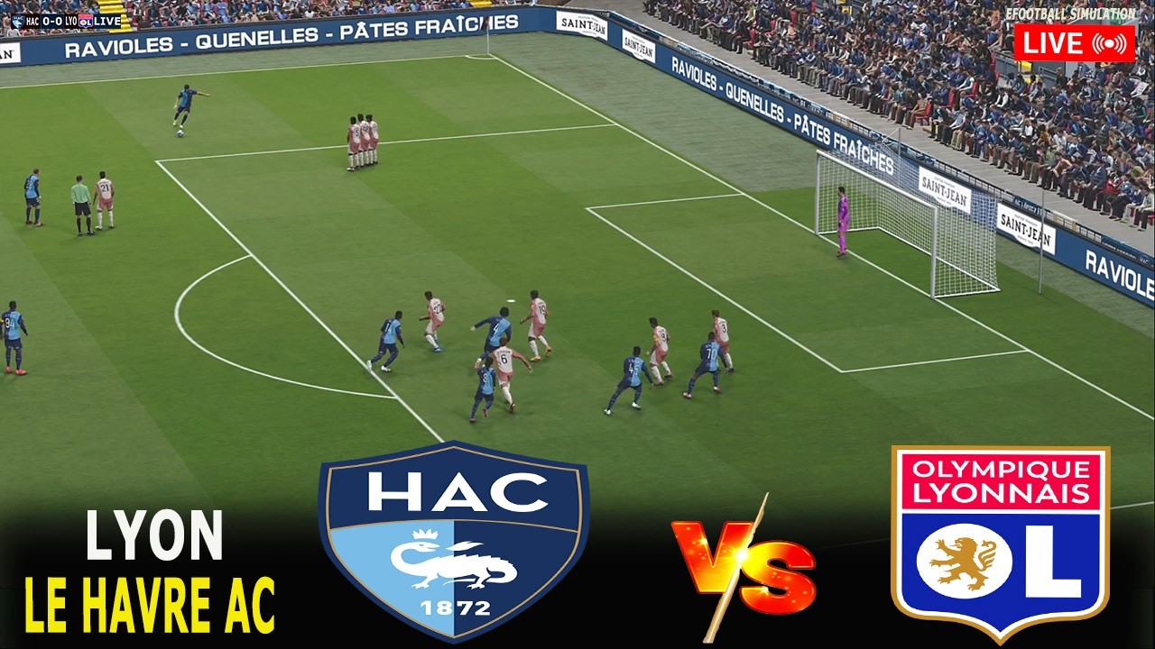 🔴Le Havre AC vs Lyon | French Ligue 1 2025/26 | eFootball PES 21 Full Match Simulation Live