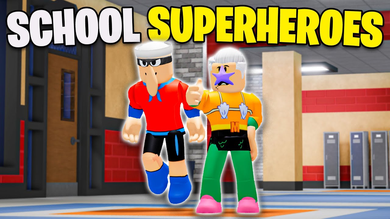 SUPERHERO DUO TAKEOVER In Roblox Fight in a School