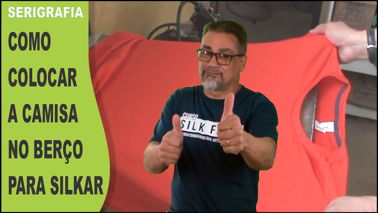Como colocar a camisa no berço para silkar #serigrafia