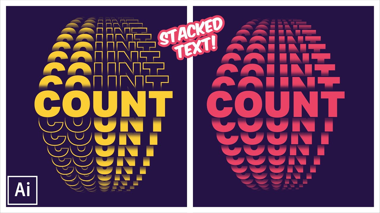 How to Stack Text in Illustrator