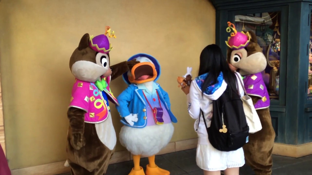 面白動画　チップとデール　ドナルドをいぢる　東京ﾃﾞｨｽﾞﾆｰｼｰ '170504