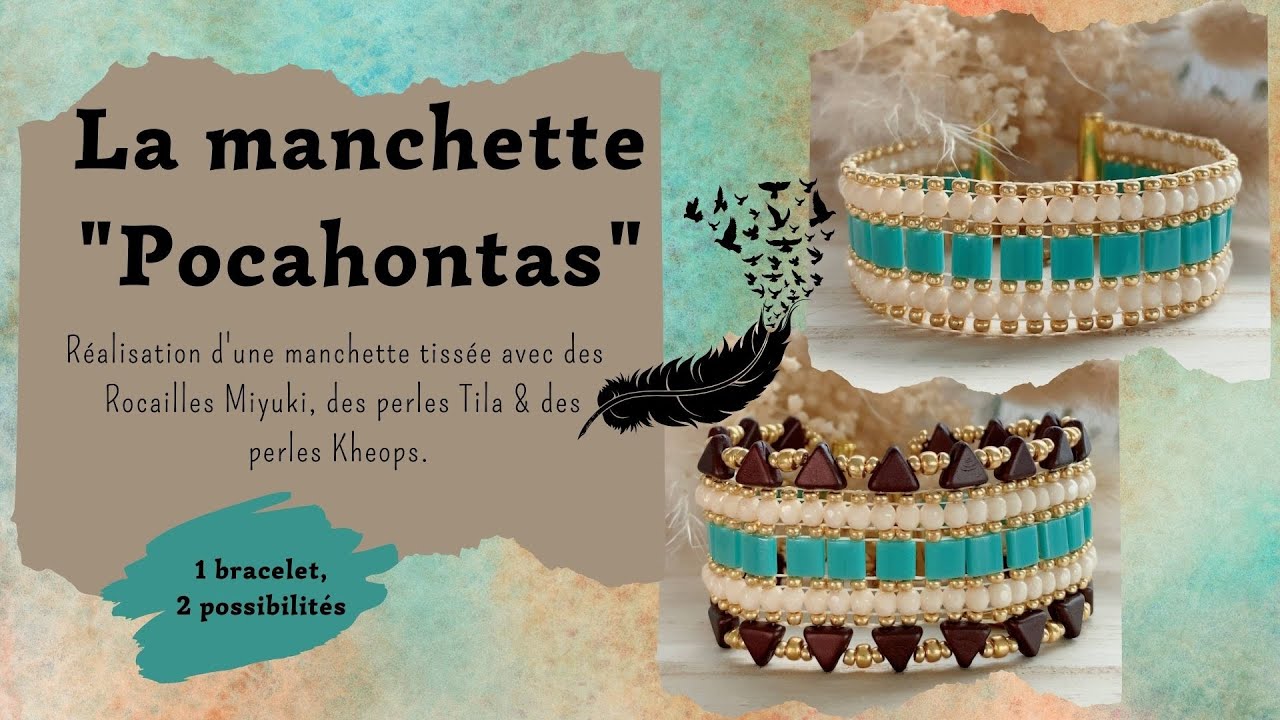 DIY : Comment Tisser une manchette avec des perles Tila, Facettes de Bohème & Khéops
