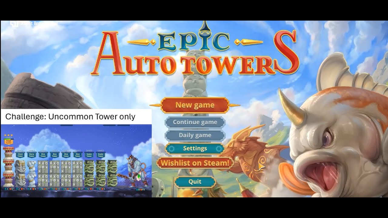 Epic Auto Towers Demo #12 Challenge uncommon tower only