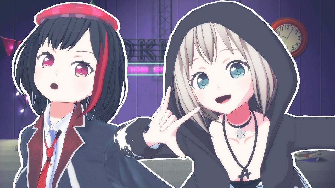 【MMDバンドリ】『ロキ Full Ver.(Vo.佐倉綾音&三澤紗千香)/ROKI』by 美竹蘭&青葉モカ【Afterglow/4K】