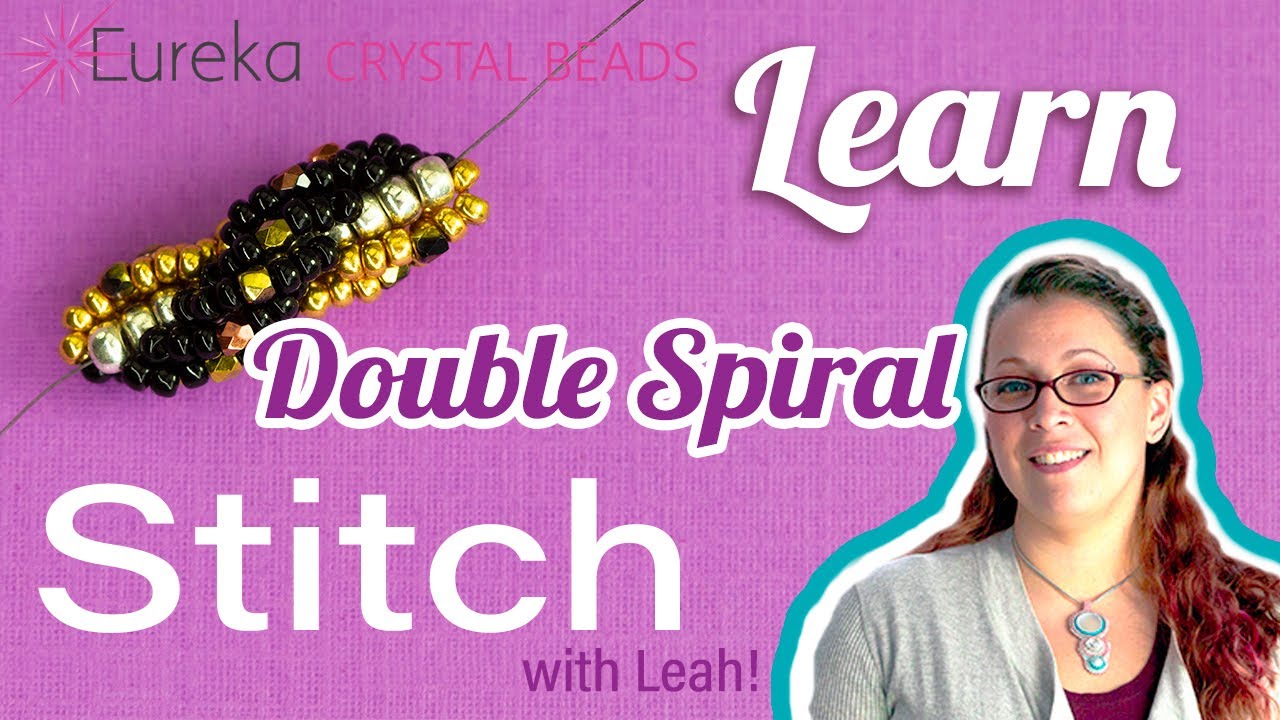 Learn how to bead a Double Spiral 🌌 with this FREE beading stitch tutorial - step by step technique