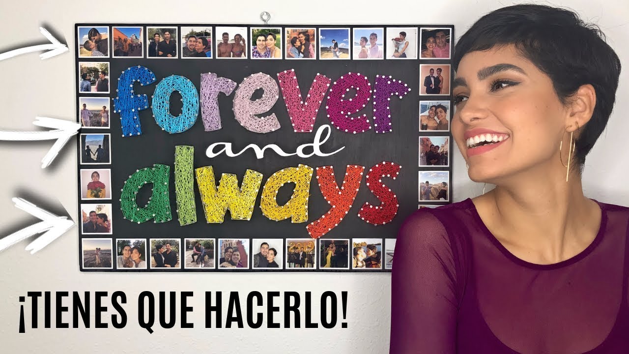 WOW este regalo con clavos e hilos para tu novio/a *tutorial DIY* - HAZLO TÚ MISMO
