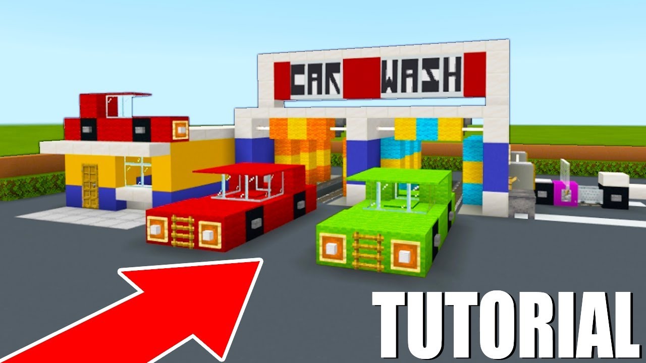 Minecraft Tutorial: How To Make A Car Wash 