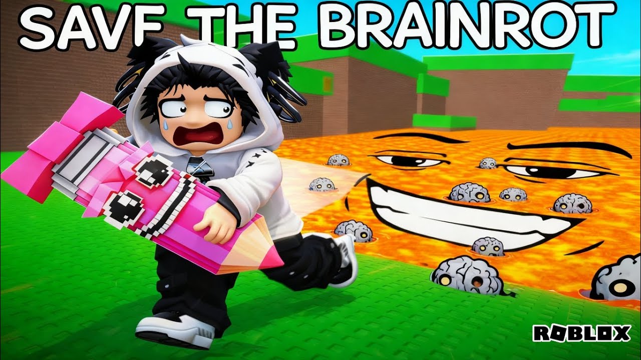 😱 Lari Selamatkan Brainrot dari Lava! Roblox Save Brainrots For Lava 