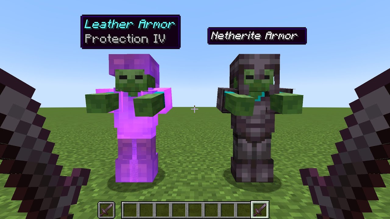 protection IV leather armor vs netherite armor
