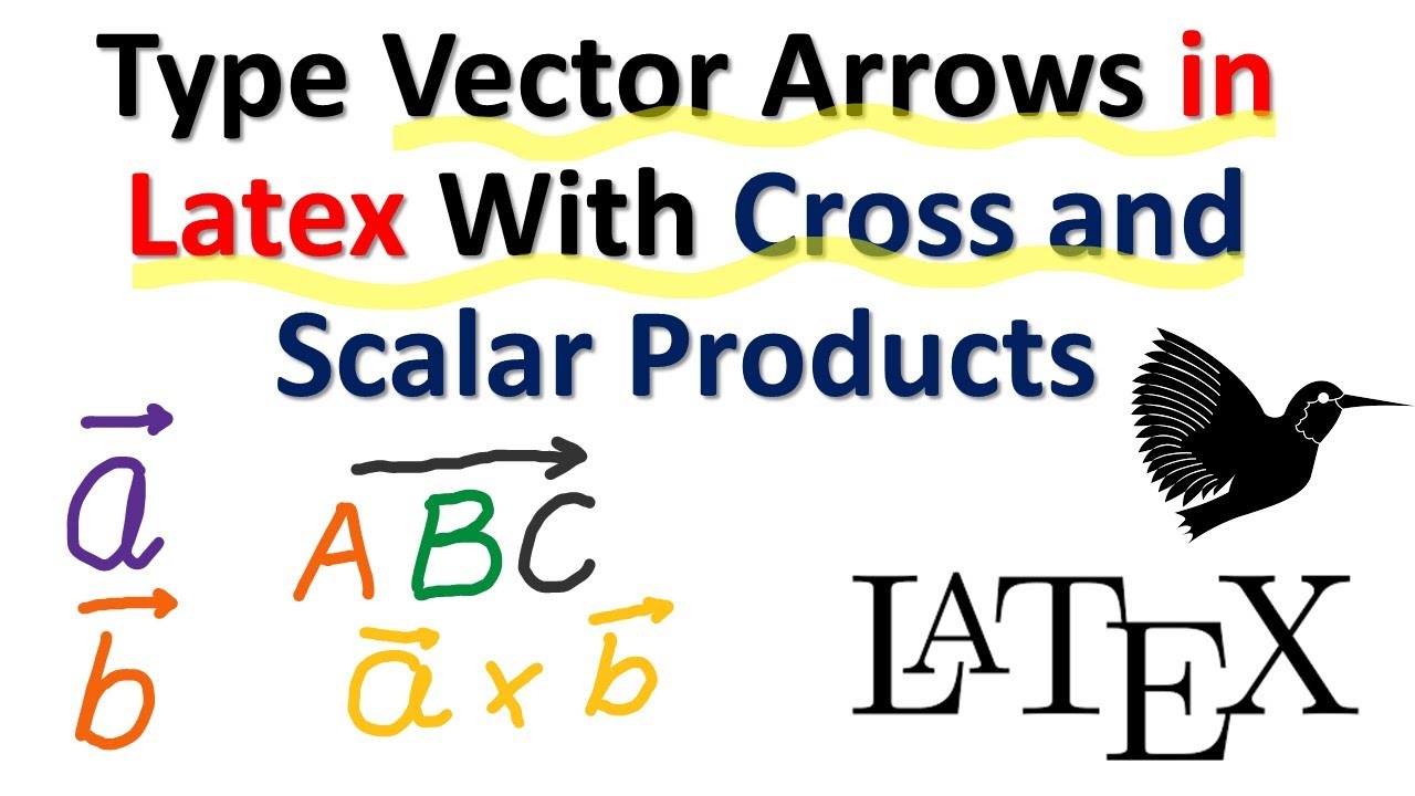 Type Vector Arrows in Latex With Cross and Scalar Products - Brief Latex tutorials