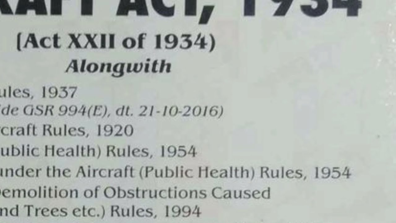 Indian aircraft act 1934