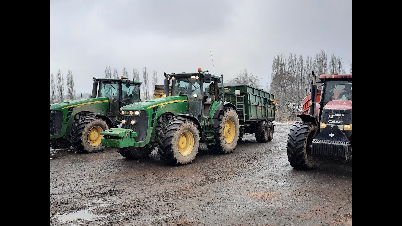 Vyvážení hnoje 2021 - Živočišná výroba / John Deere, Case, JCB