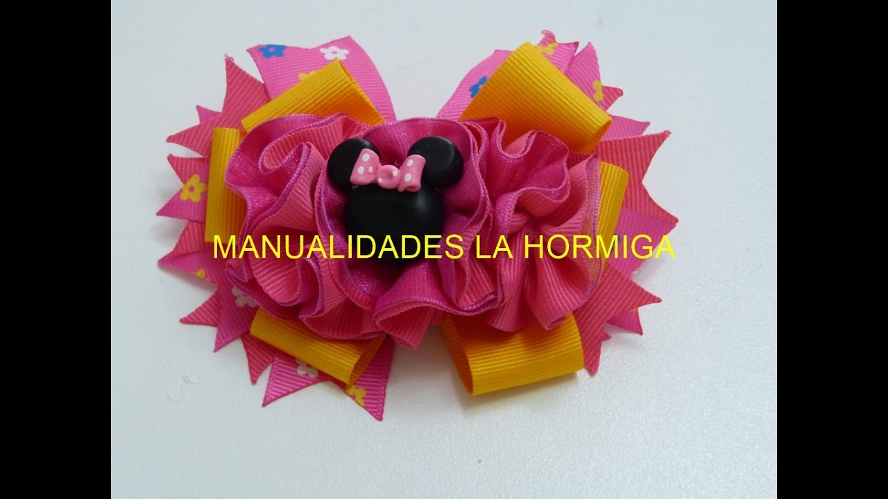 MOÑOS CINTA FRUNCIDA DE FAYA Y ORGANZA, MOÑOS FACILES 🌸🎀👍