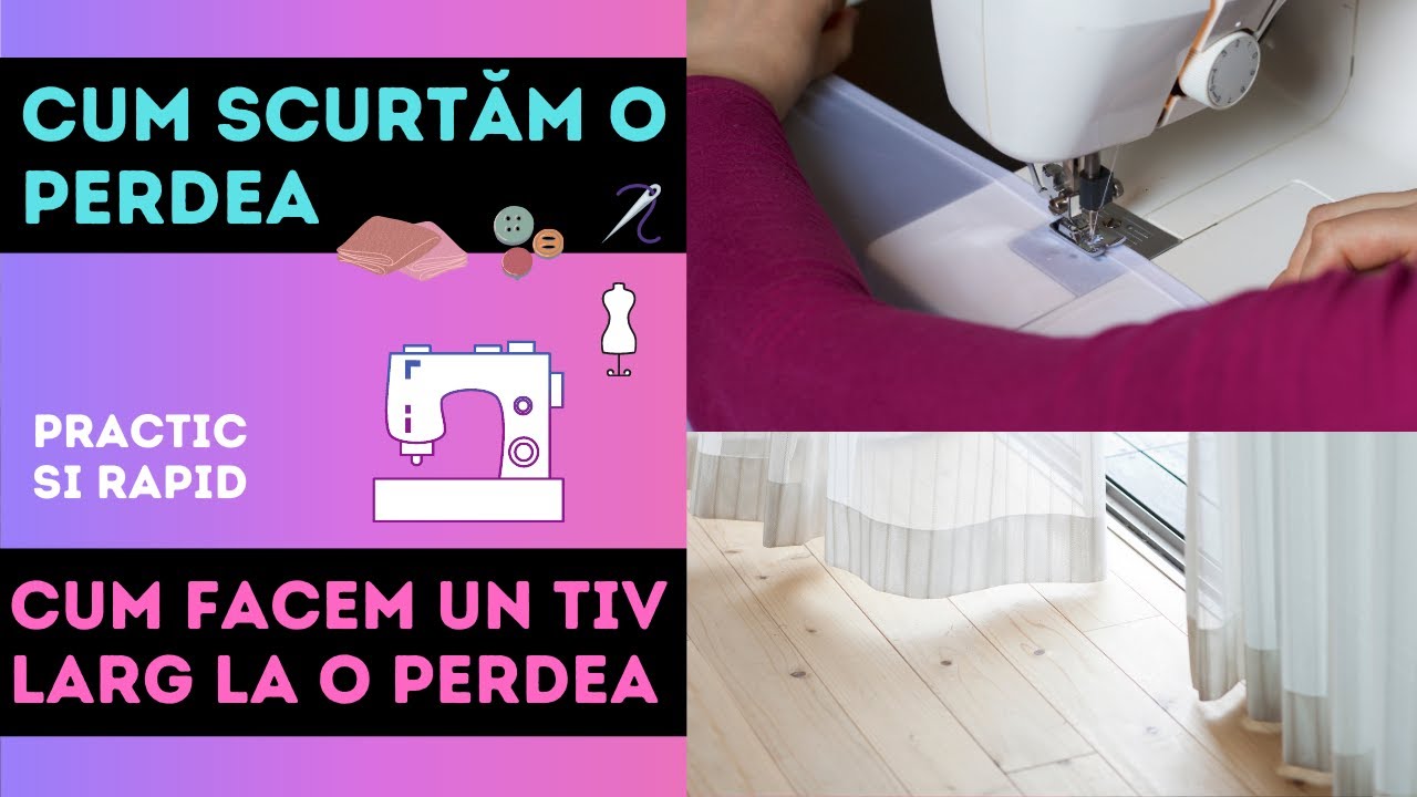Cum facem un tiv pentru perdele, cum se scurtează și se coase tivul la o perdea