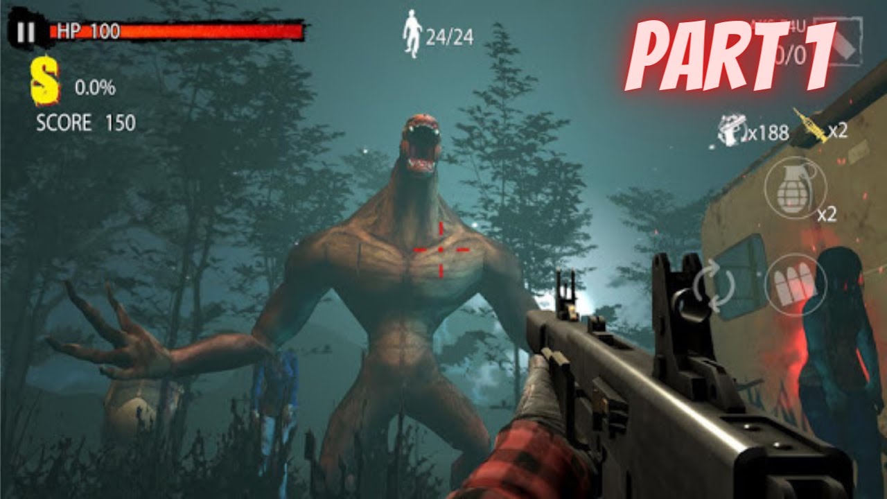 Zombie Hunter D-Day (mod) No damage - Gameplay part 1