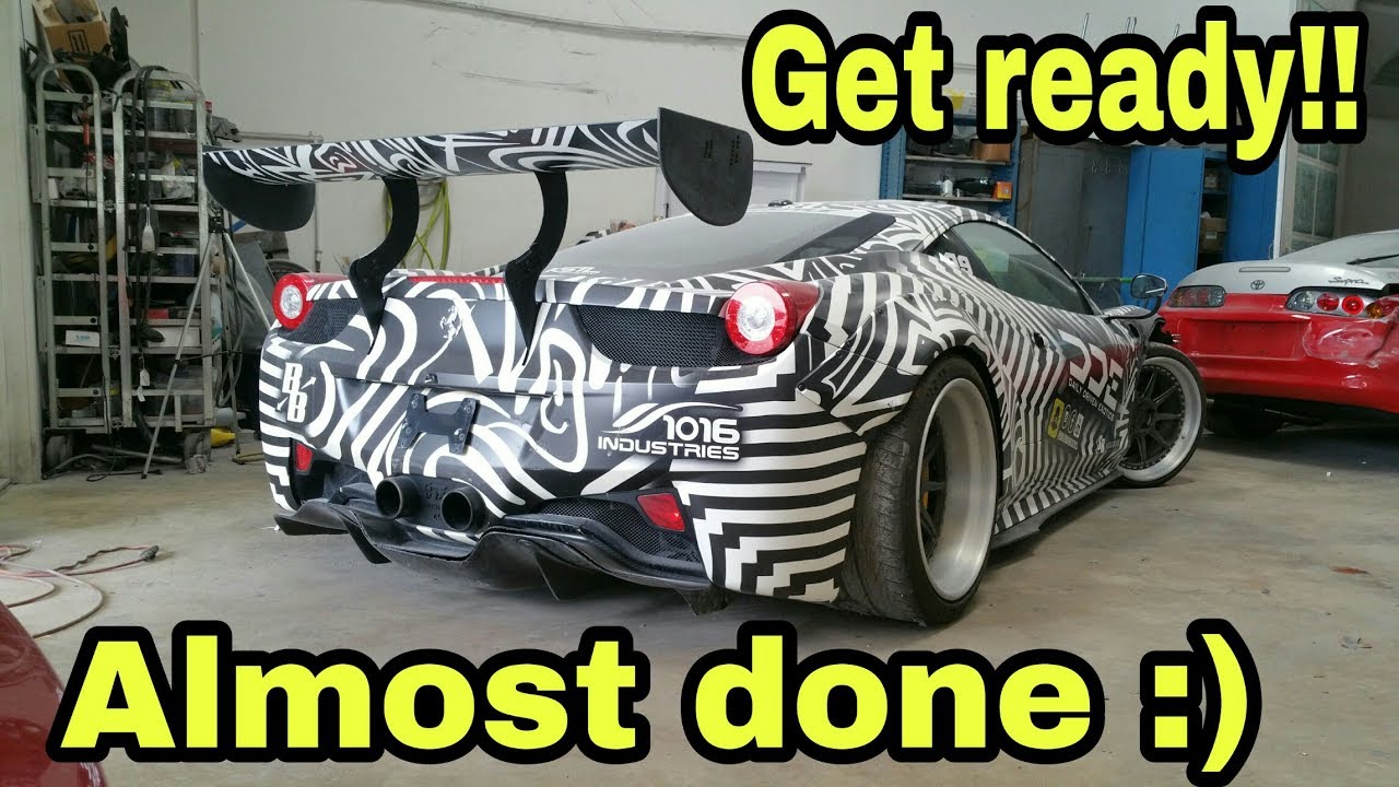 Wrecked former DDE Ferrari 458 GT getting repaired ( bought on Copart )