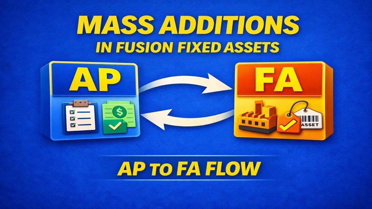 11.FA - Mass Additions in Oracle Fusion Fixed Assets | End-to-End Flow Explained (AP to FA)