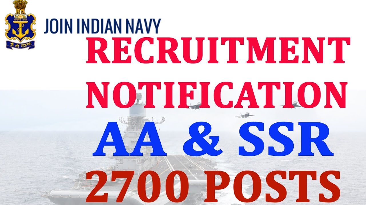 INDIAN NAVY RECRUITMENT NOTIFICATION 2019
