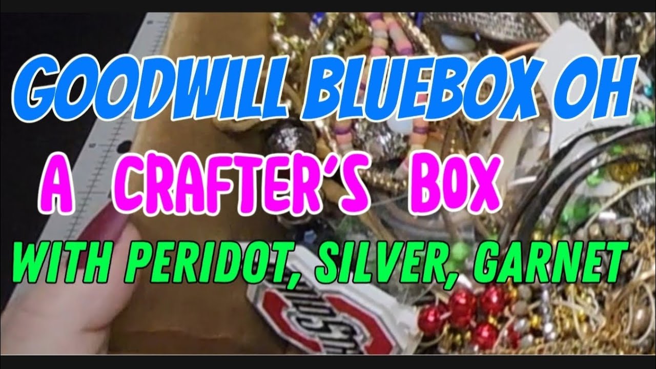 Goodwill Bluebox OH Mystery Jewelry Unboxing: серебряные гранаты-перидоты и настоящее удовольстви...