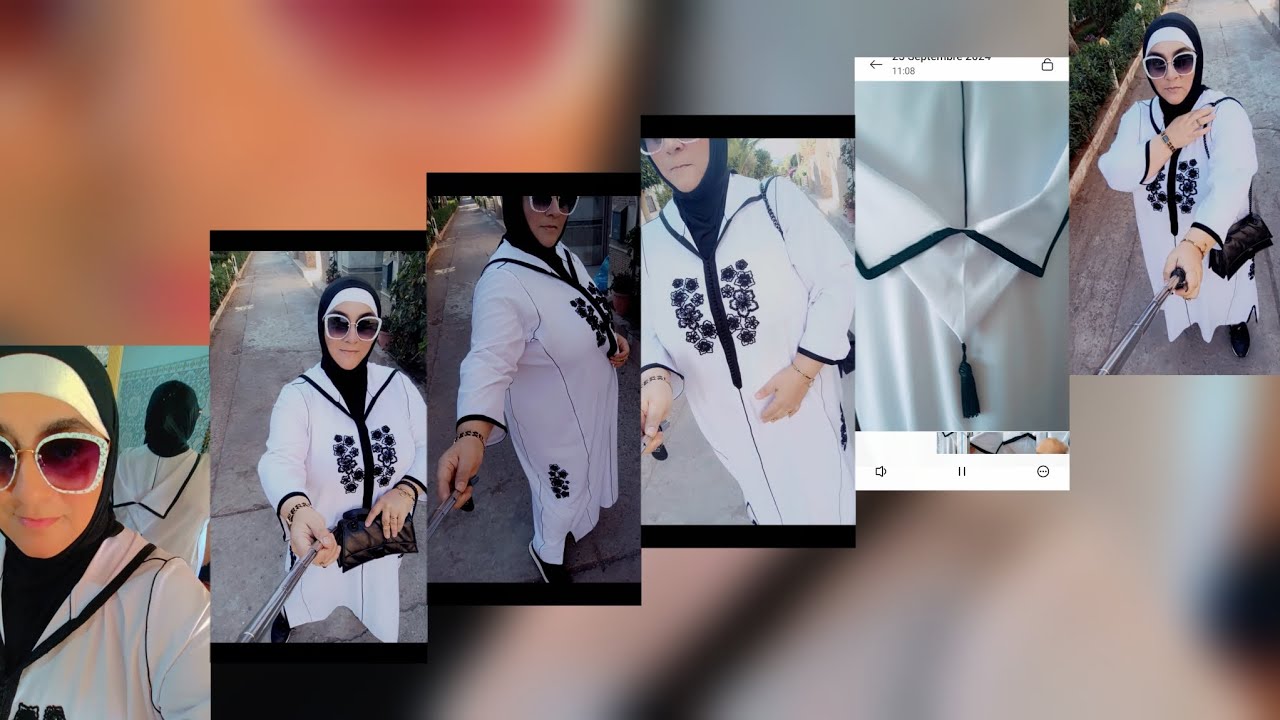 PATRON باطرونJellaba khrat moderne +capuche ouverteجلابة بخراط رومين+قب مفتوح+طرز العقدة   باليد