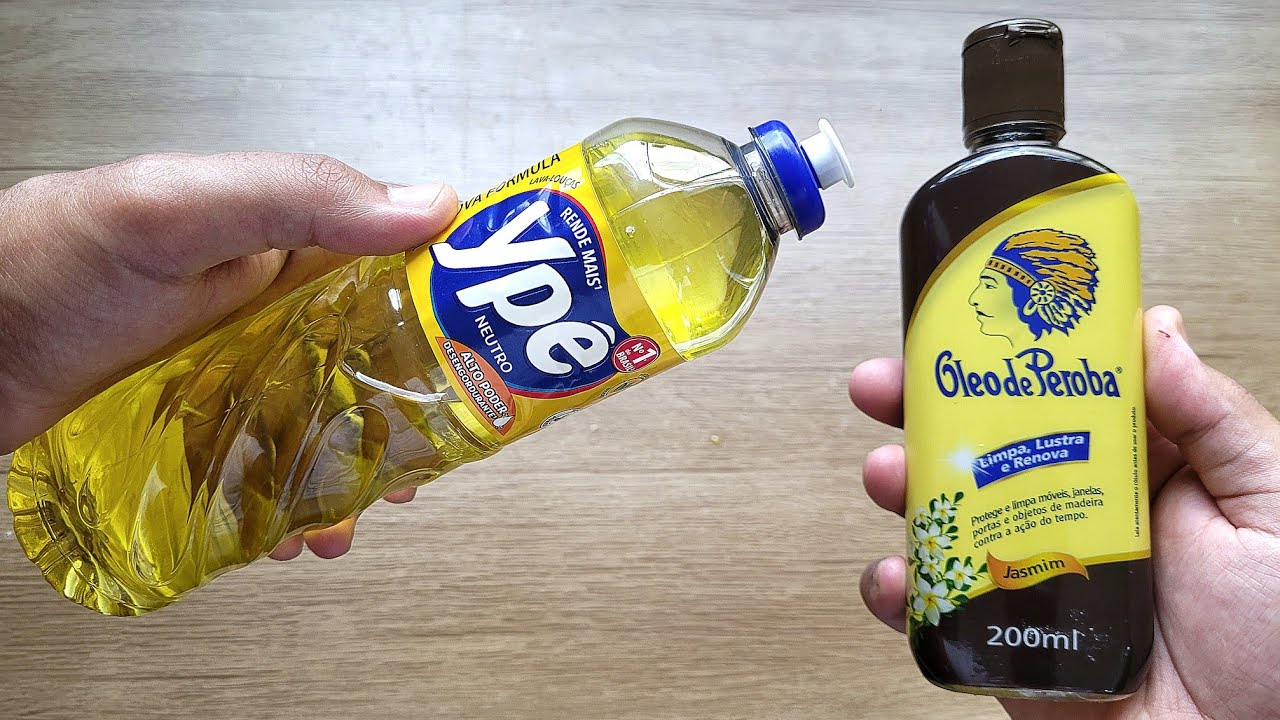 É só misturar ÓLEO DE PEROBA com DETERGENTE e não precisa mais comprar no mercado