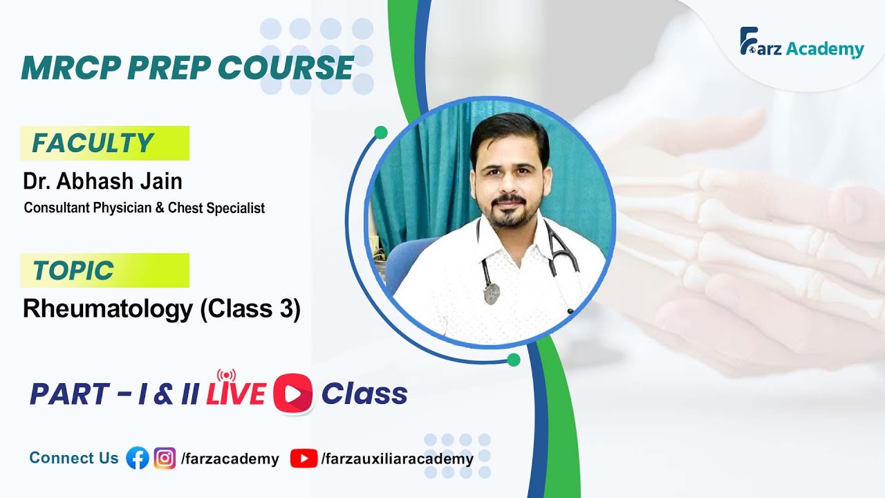 MRCP Prep Course | Rheumatology (Class 3) | Dr Abhash Jain | 31 Jan 2026 | Short Video