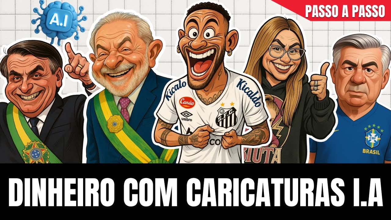 GANHE DINHEIRO com I.A – Crie CARICATURAS com ChatGPT + Canva (FÁCIL e GRÁTIS!)
