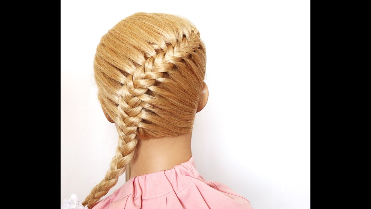 peinados con con dos trenzas sobre puestas