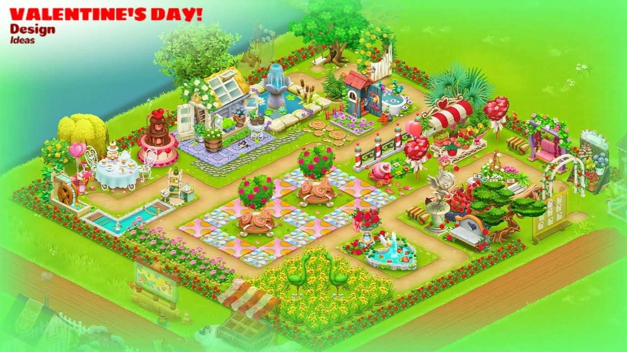 Valentine's Day! design ideas in Hay Day #hayday 