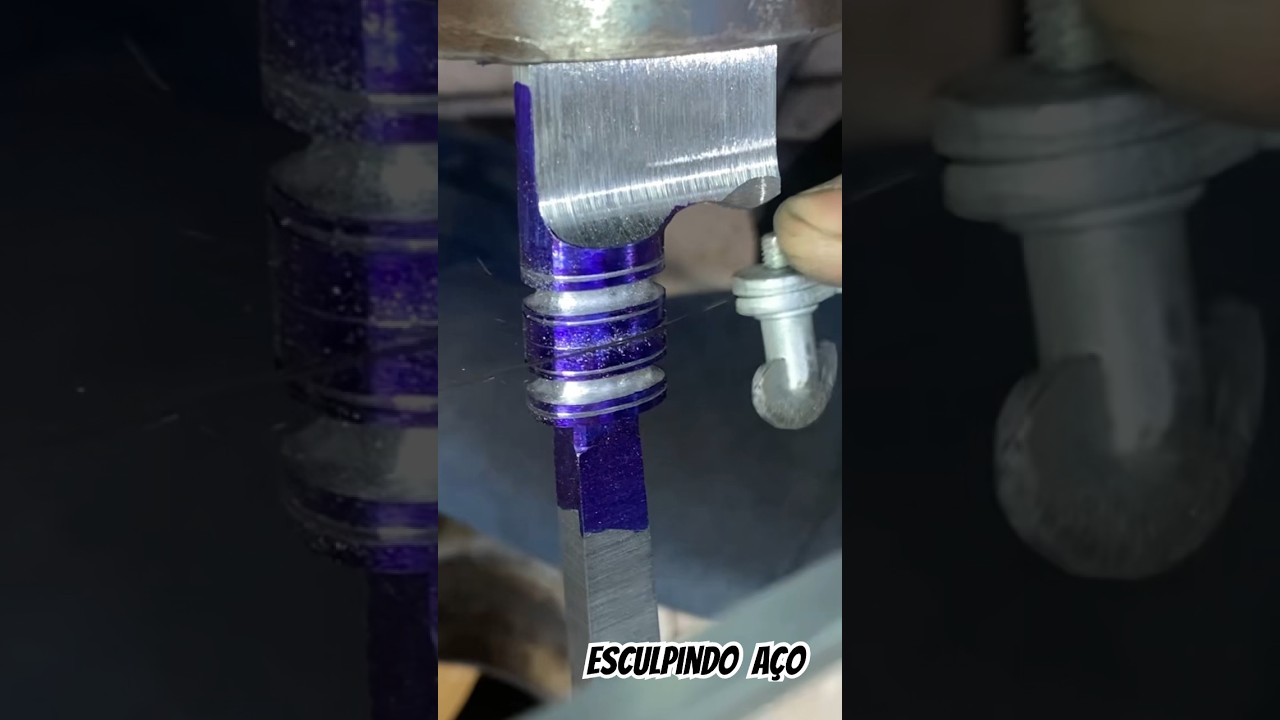 Como esculpir um colarinho de uma faca integral? #cutelaria #bladesmith #handmade #tutorial #knife