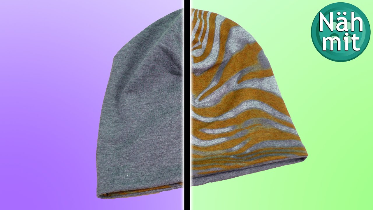 Beaniemütze aus Jerseystoff |  DIY Mütze nähen für Anfänger ohne Schnittmuster | Näh mit mir!