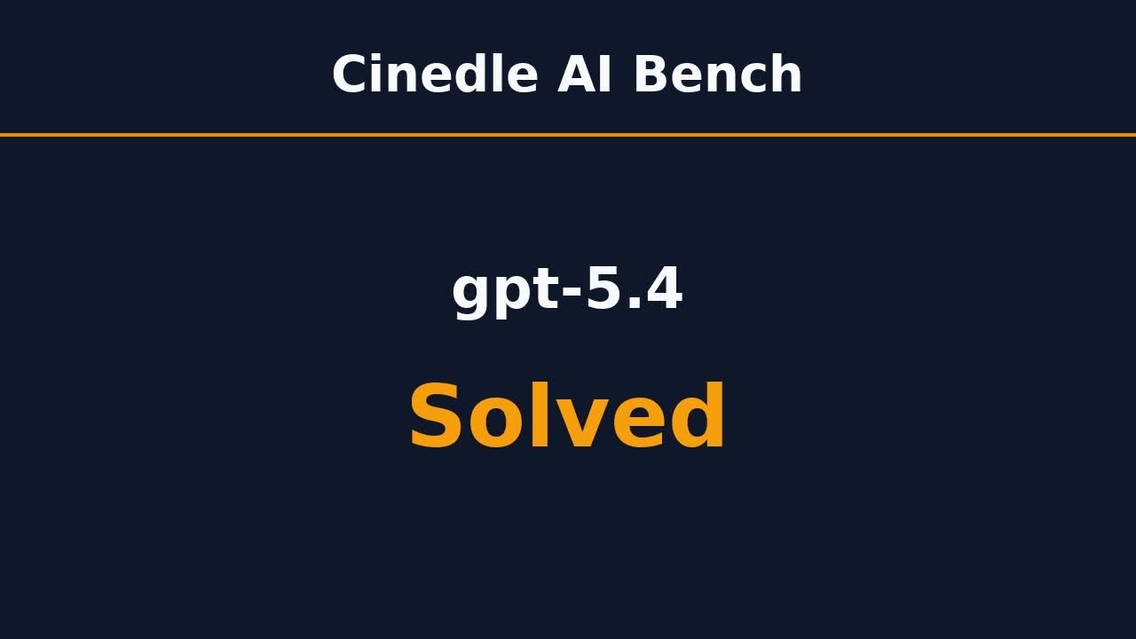 GPT-5.4 Solves Cinedle | June 27, 2026