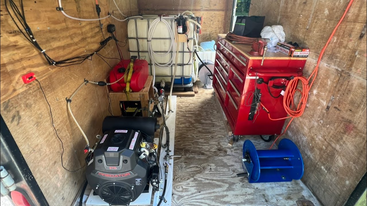 Pressure Washer 8 GPM Predator 670 Enclosed Trailer Build